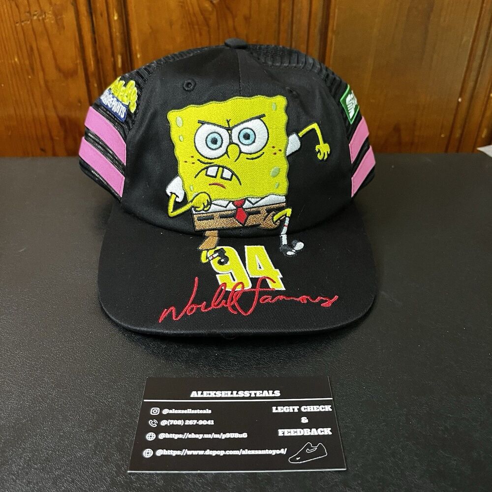Supreme SpongeBob SquarePants Jeff Hamilton Mesh Back 6-Panel Hat Black New